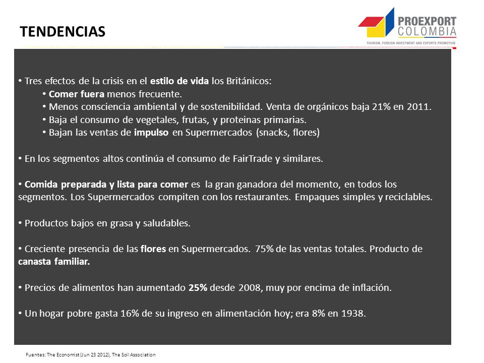 TENDENCIAS Tres efectos de la crisis en el estilo de vida los Británicos: Comer fuera menos frecuente.
