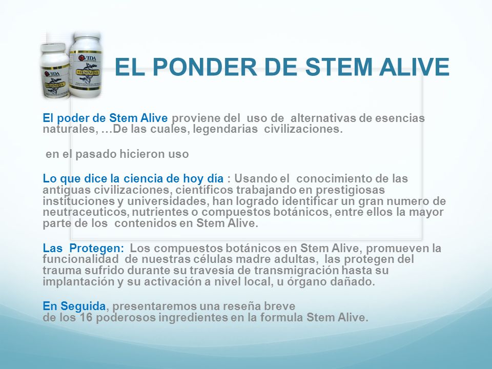 El Ponder de Stem Alive