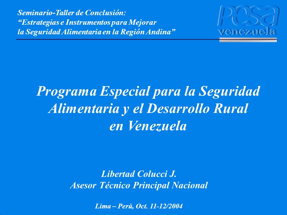 Programa Especial para la Seguridad Alimentaria y el Desarrollo Rural