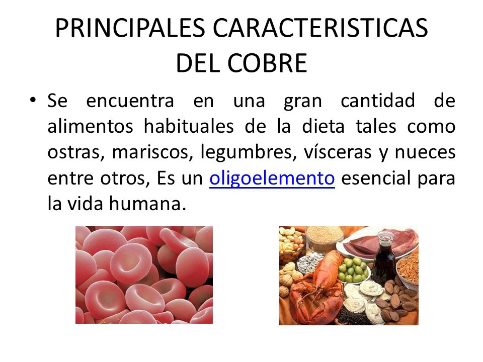 PRINCIPALES CARACTERISTICAS DEL COBRE