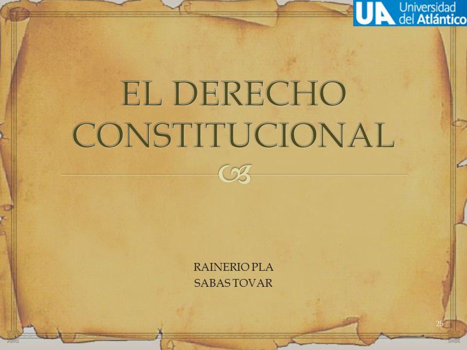 EL DERECHO CONSTITUCIONAL