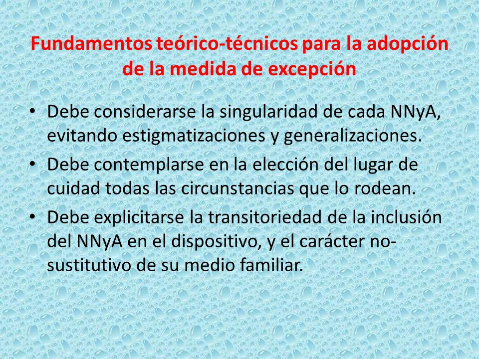 Fundamentos teórico-técnicos para la adopción de la medida de excepción