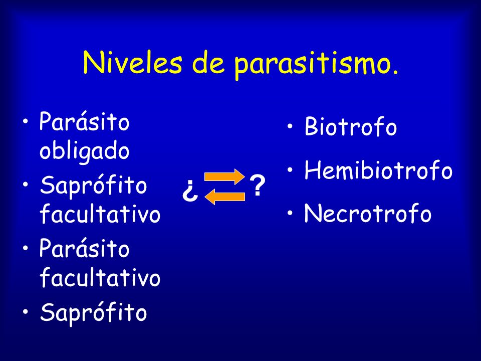 Niveles de parasitismo.