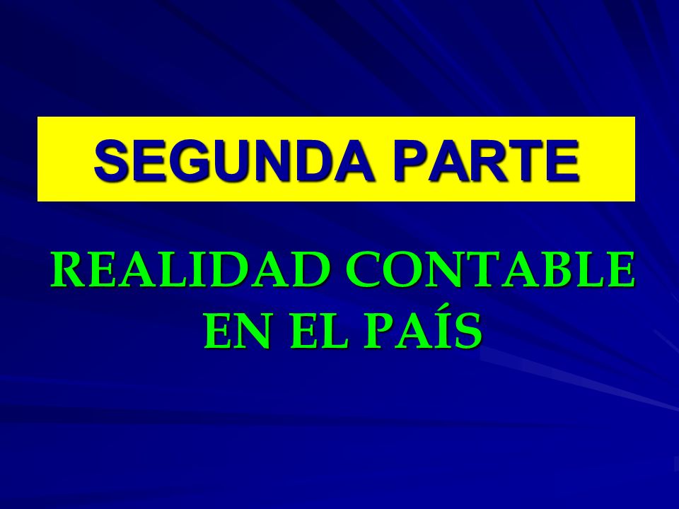 REALIDAD CONTABLE EN EL PAÍS