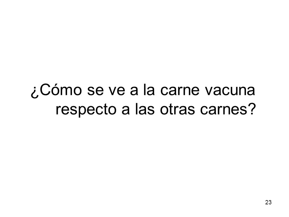 ¿Cómo se ve a la carne vacuna respecto a las otras carnes