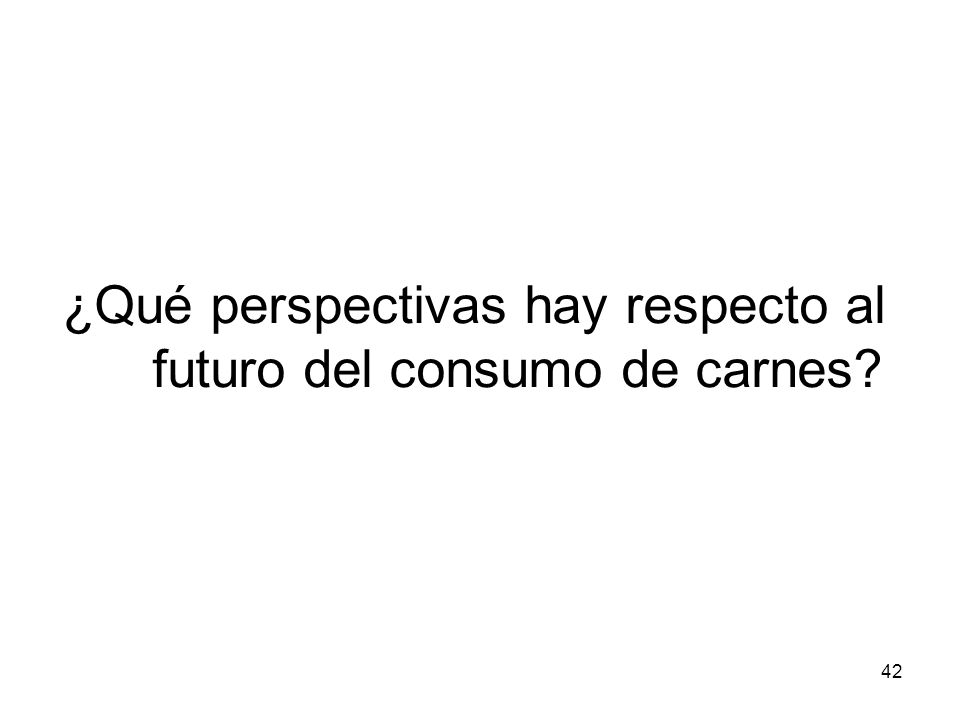 ¿Qué perspectivas hay respecto al futuro del consumo de carnes