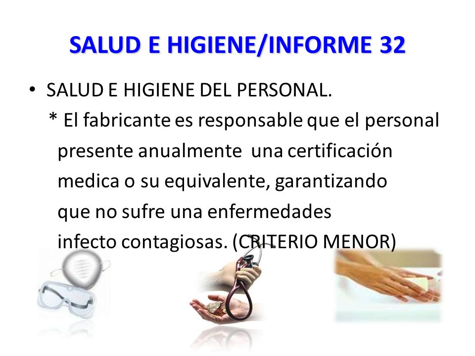 SALUD E HIGIENE/INFORME 32