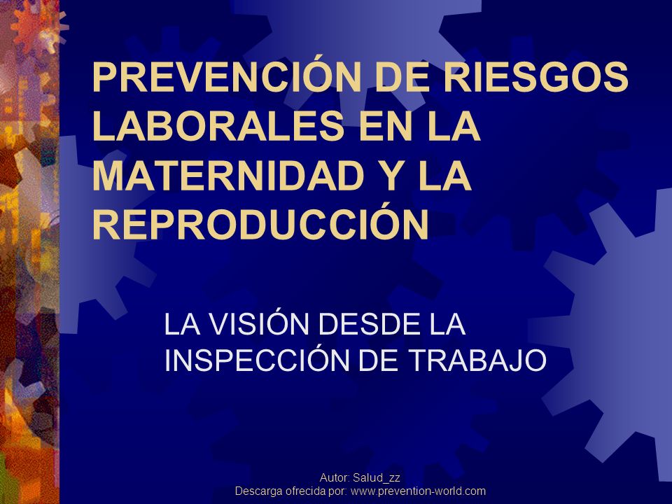 PREVENCIÓN DE RIESGOS LABORALES EN LA MATERNIDAD Y LA REPRODUCCIÓN