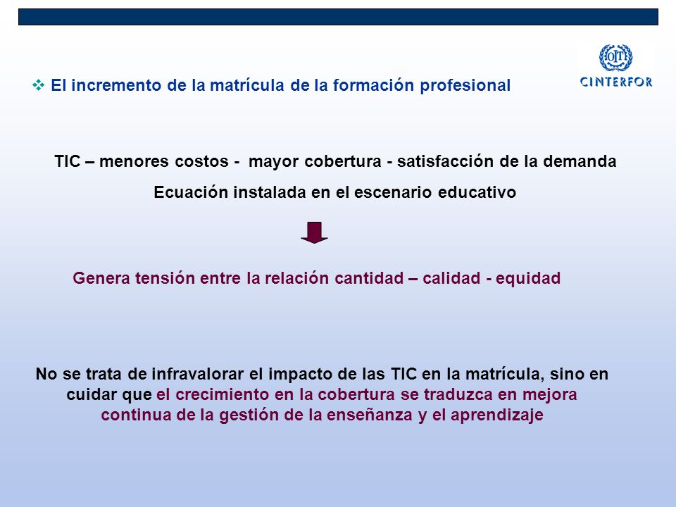 El incremento de la matrícula de la formación profesional