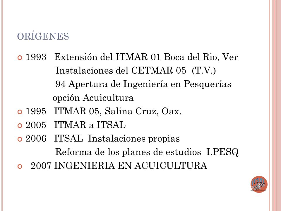 orígenes 1993 Extensión del ITMAR 01 Boca del Rio, Ver