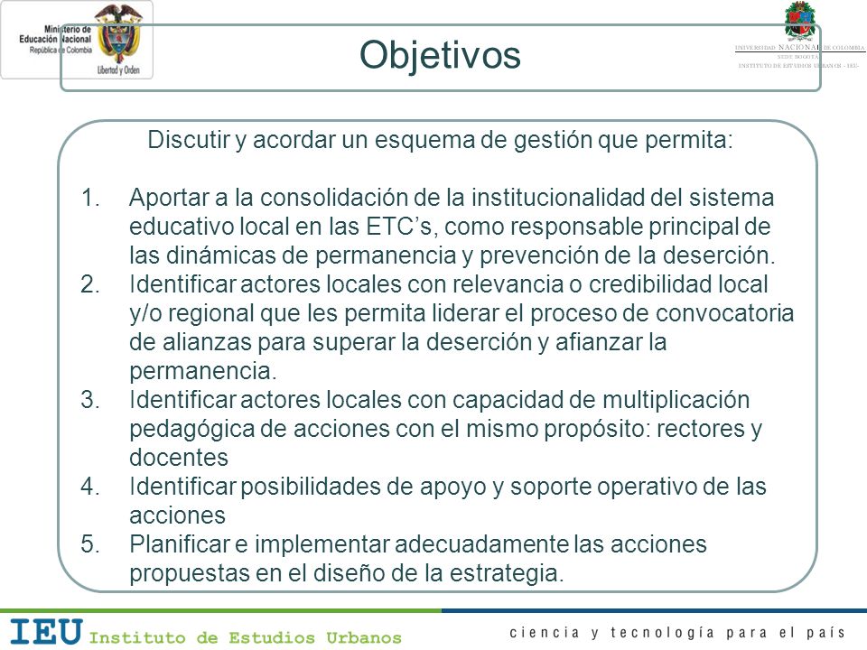 Discutir y acordar un esquema de gestión que permita: