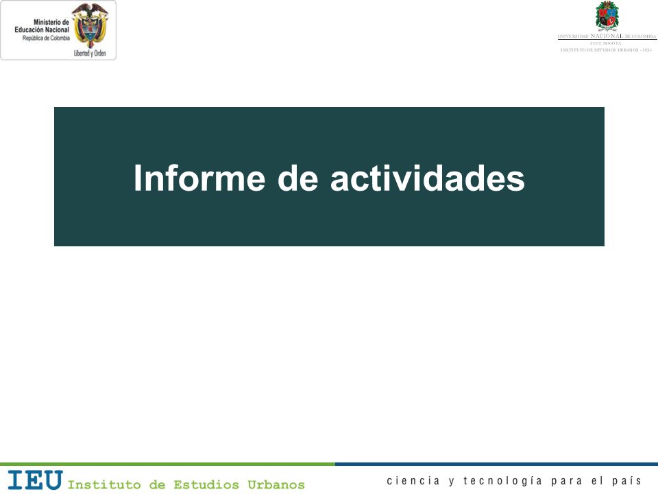 Informe de actividades