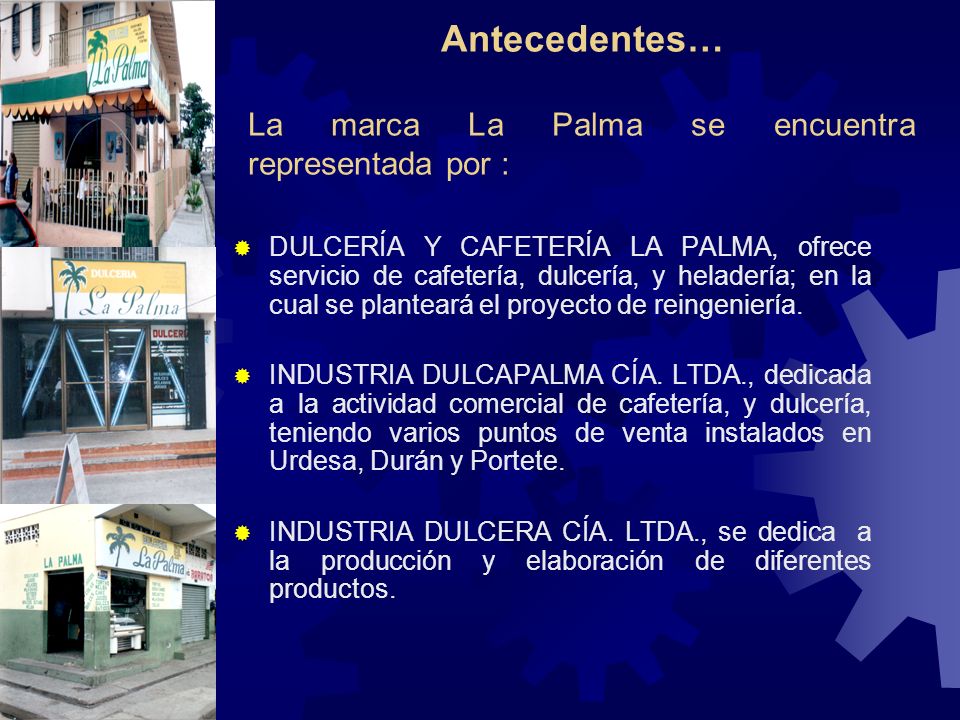 Antecedentes… La marca La Palma se encuentra representada por :