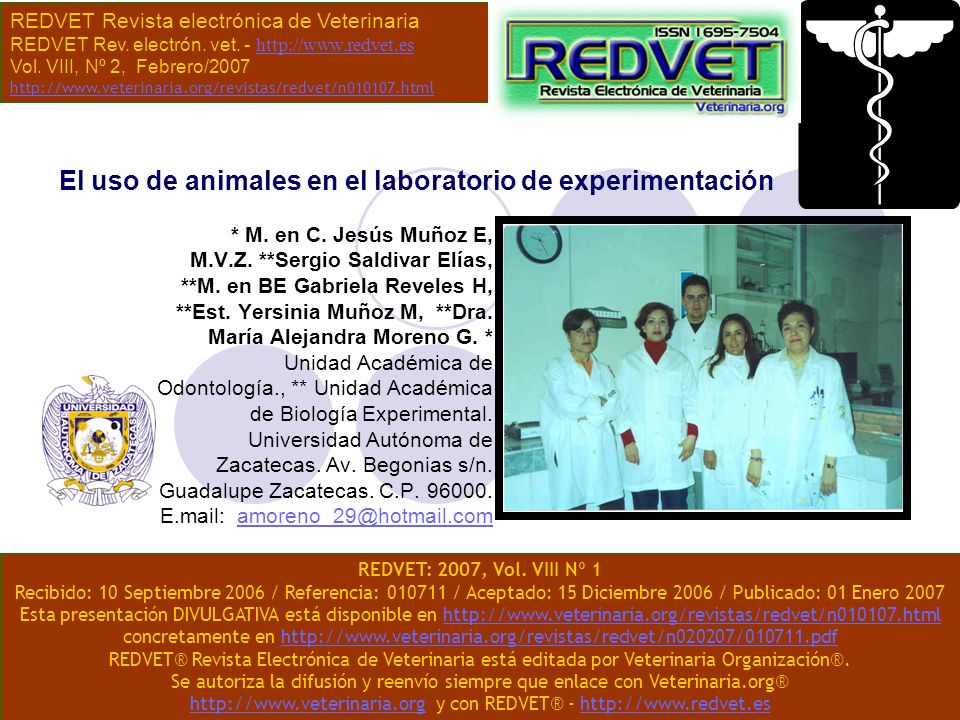 El uso de animales en el laboratorio de experimentación