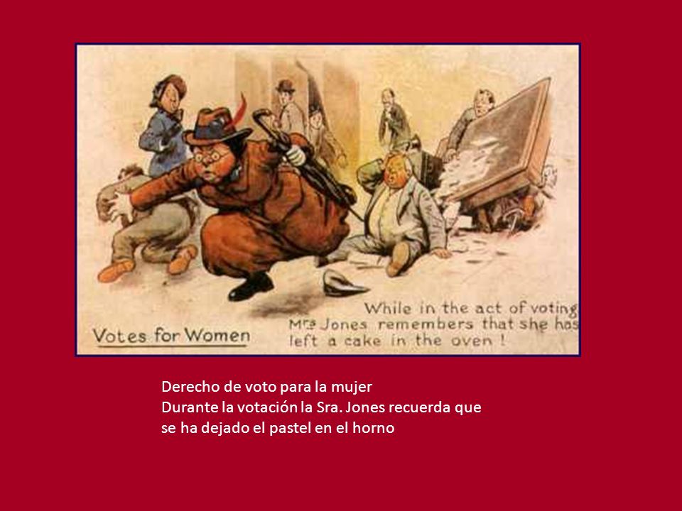 Derecho de voto para la mujer Durante la votación la Sra