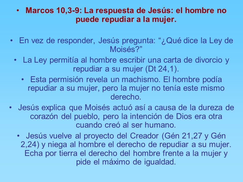 En vez de responder, Jesús pregunta: ¿Qué dice la Ley de Moisés