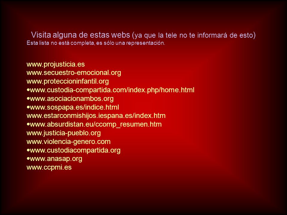 Visita alguna de estas webs (ya que la tele no te informará de esto)