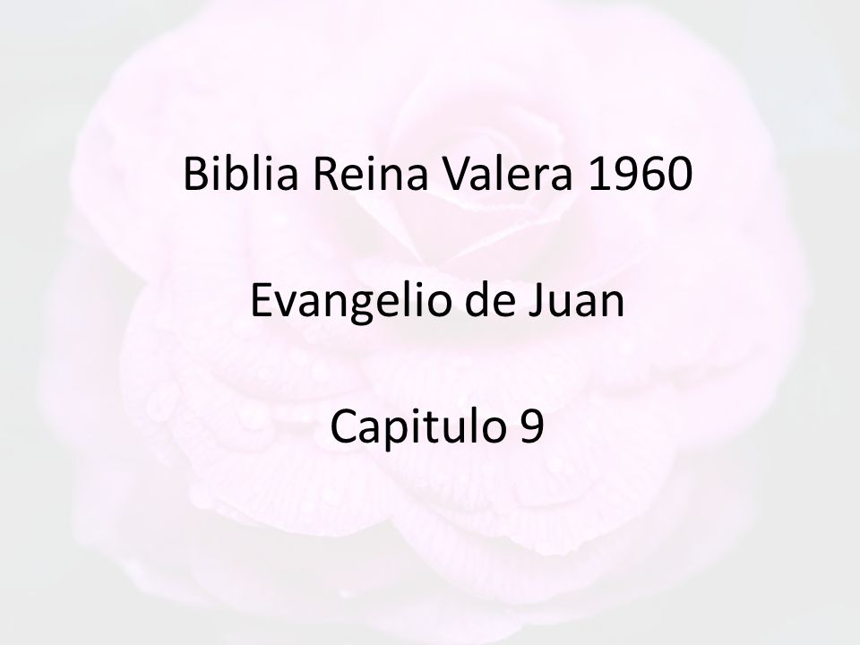 Biblia Reina Valera 1960 Evangelio de Juan Capitulo 9