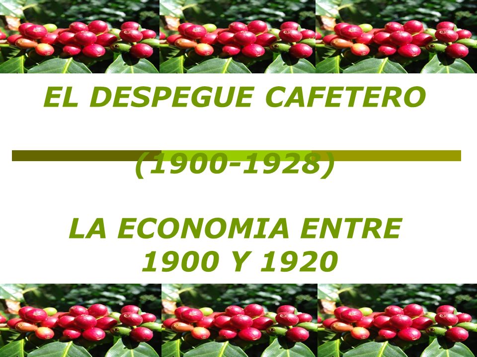 EL DESPEGUE CAFETERO ( ) LA ECONOMIA ENTRE 1900 Y 1920
