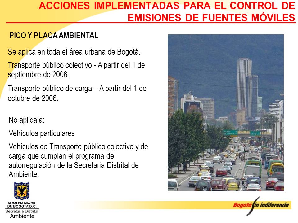 ACCIONES IMPLEMENTADAS PARA EL CONTROL DE EMISIONES DE FUENTES MÓVILES