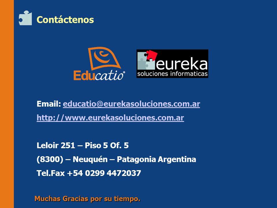 Contáctenos     Leloir 251 – Piso 5 Of. 5.