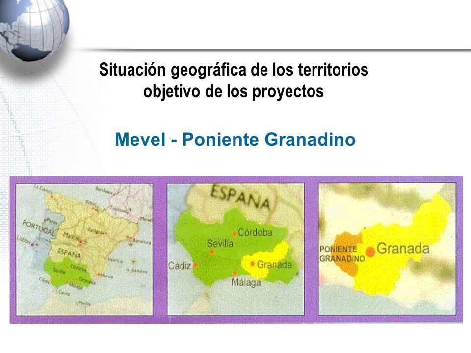 Situación geográfica de los territorios objetivo de los proyectos