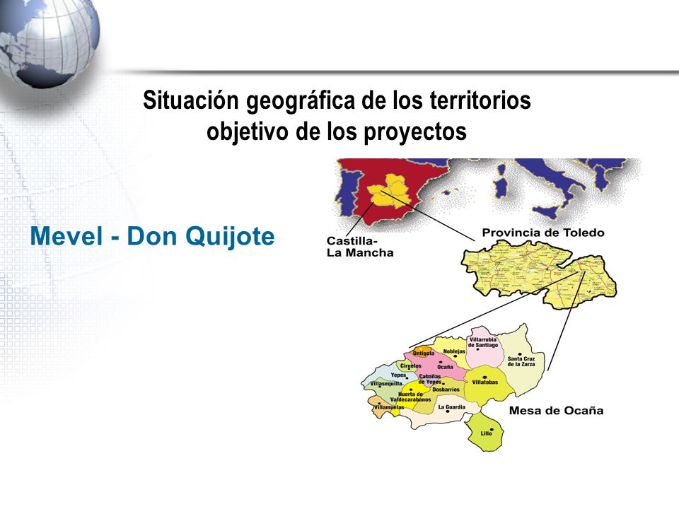 Situación geográfica de los territorios objetivo de los proyectos