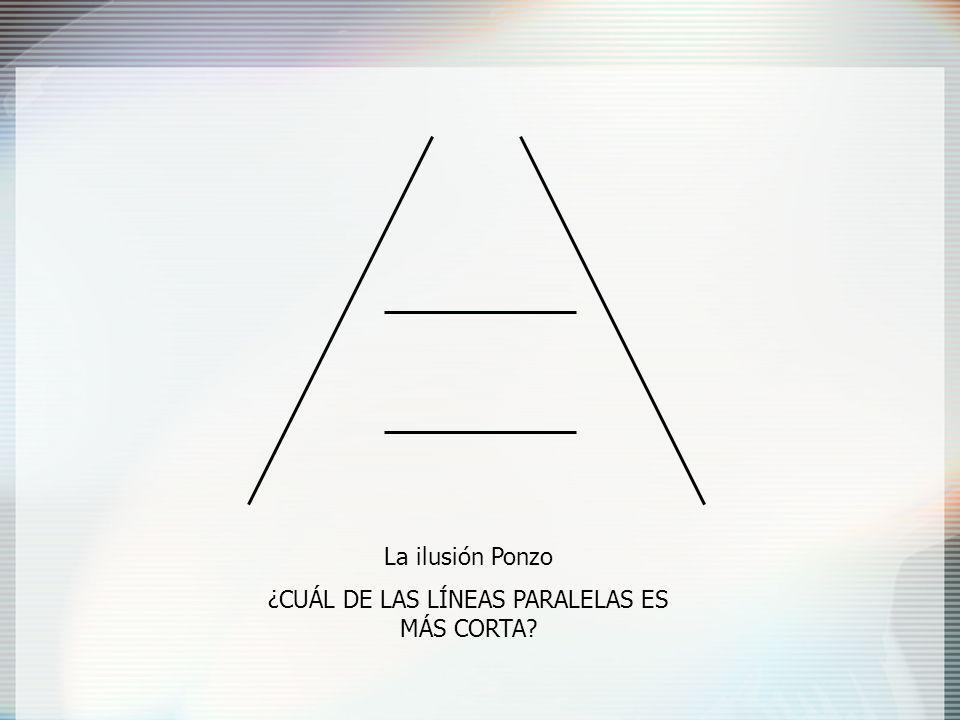 ¿CUÁL DE LAS LÍNEAS PARALELAS ES MÁS CORTA