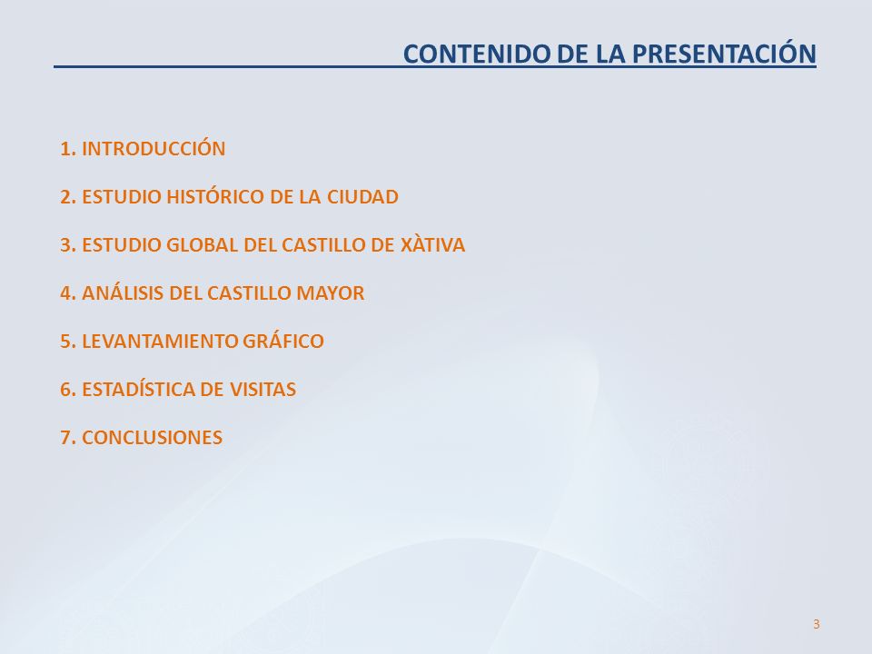 CONTENIDO DE LA PRESENTACIÓN