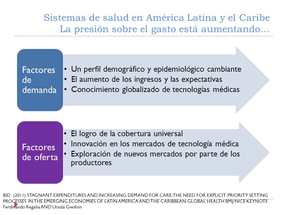 Sistemas de salud en América Latina y el Caribe La presión sobre el gasto está aumentando…