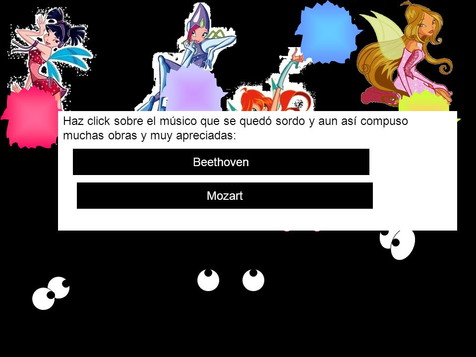 Haz click sobre el músico que se quedó sordo y aun así compuso muchas obras y muy apreciadas: