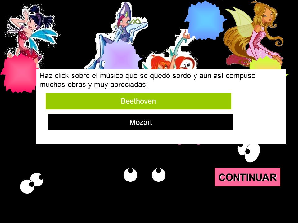 Haz click sobre el músico que se quedó sordo y aun así compuso muchas obras y muy apreciadas: