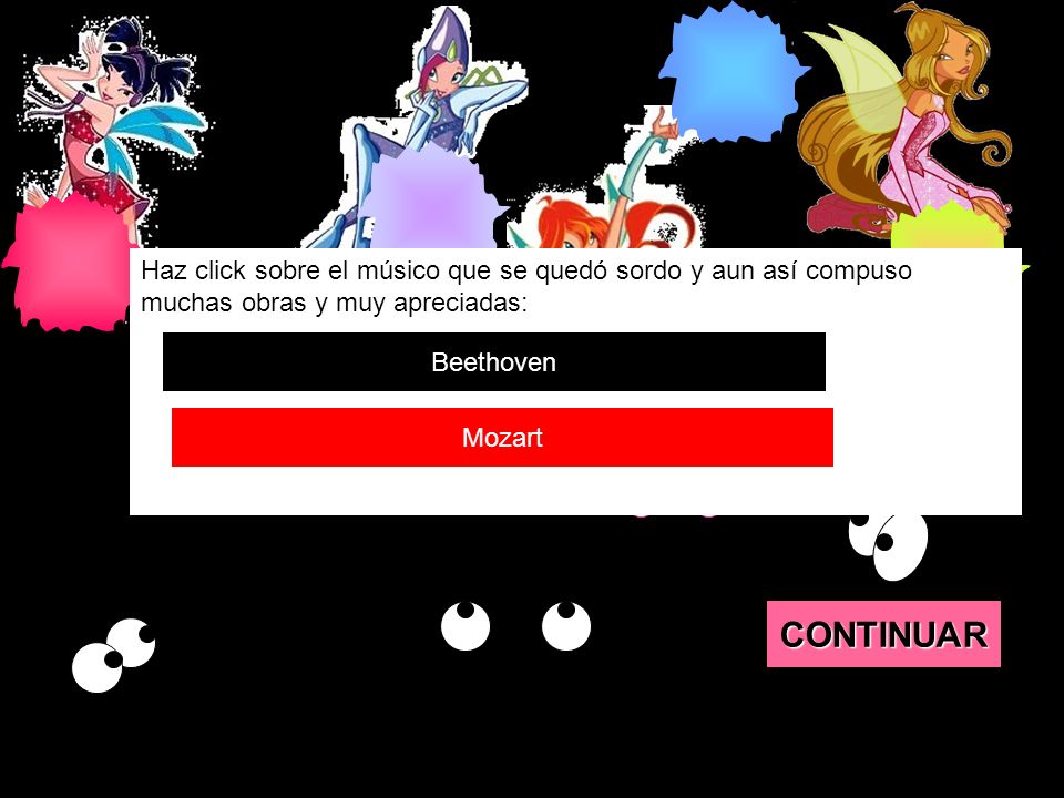 Haz click sobre el músico que se quedó sordo y aun así compuso muchas obras y muy apreciadas: