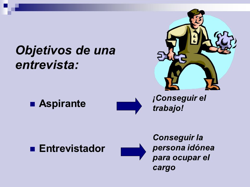 Objetivos de una entrevista: