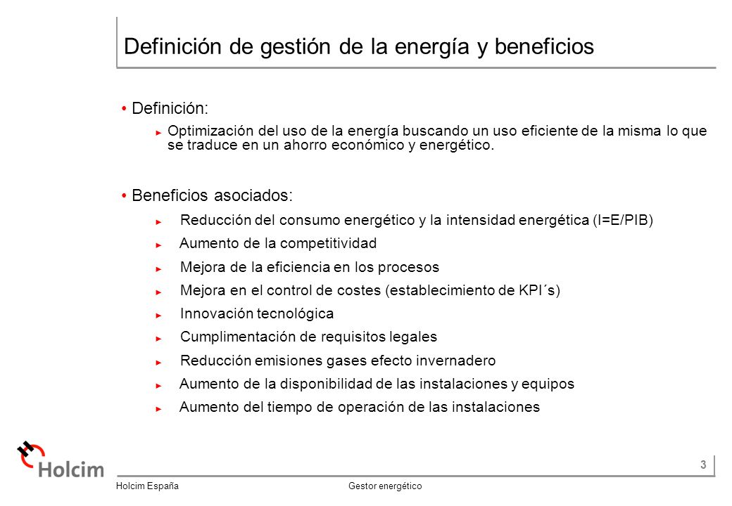 Definición de gestión de la energía y beneficios