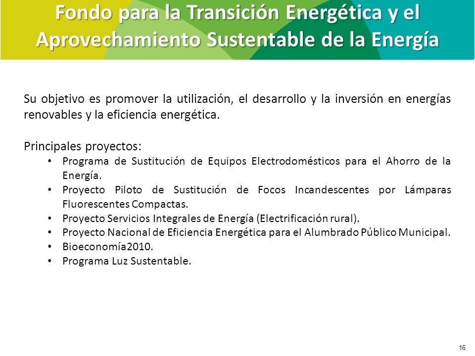 Fondo para la Transición Energética y el Aprovechamiento Sustentable de la Energía
