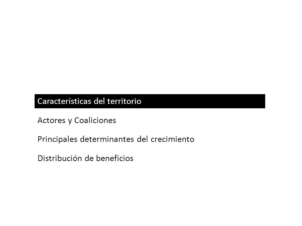 Características del territorio
