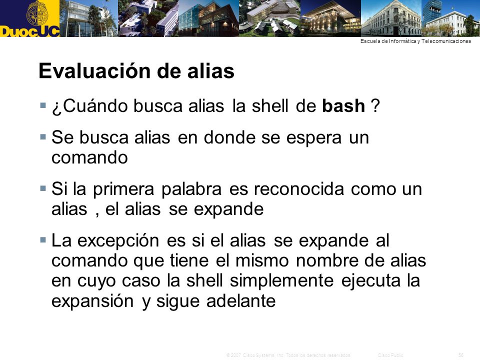 Evaluación de alias ¿Cuándo busca alias la shell de bash