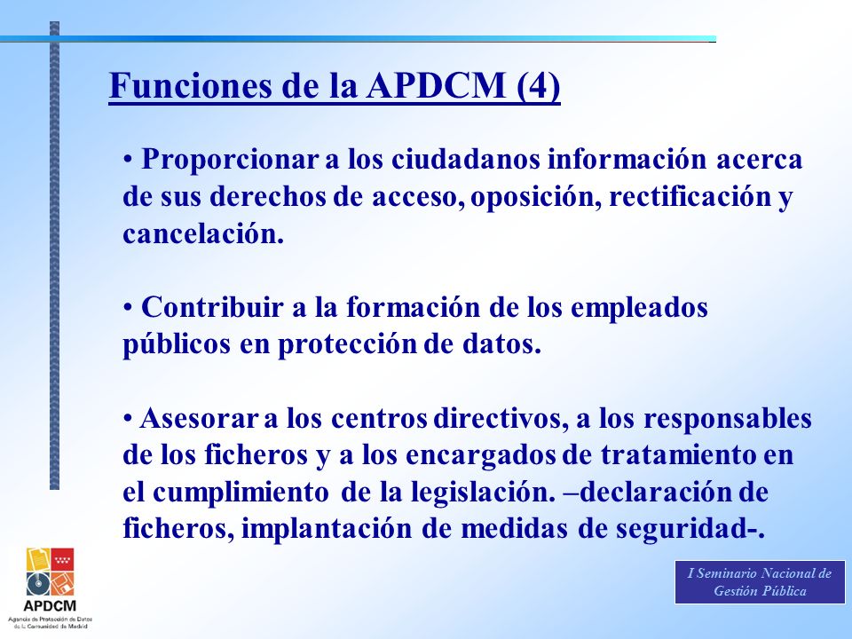 Funciones de la APDCM (4)
