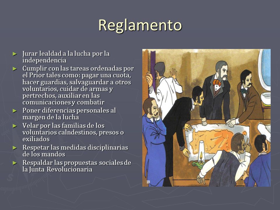 Reglamento Jurar lealdad a la lucha por la independencia