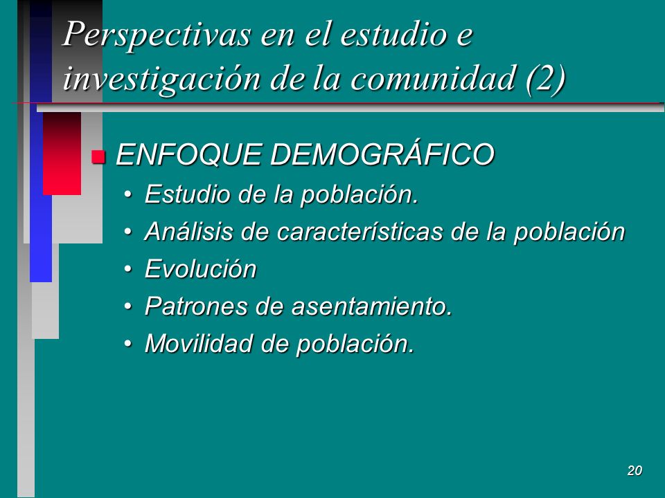 Perspectivas en el estudio e investigación de la comunidad (2)