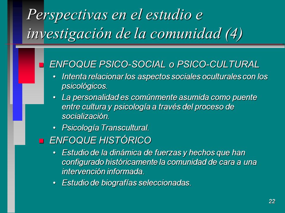 Perspectivas en el estudio e investigación de la comunidad (4)