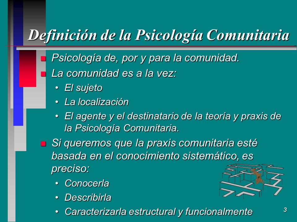 Definición de la Psicología Comunitaria