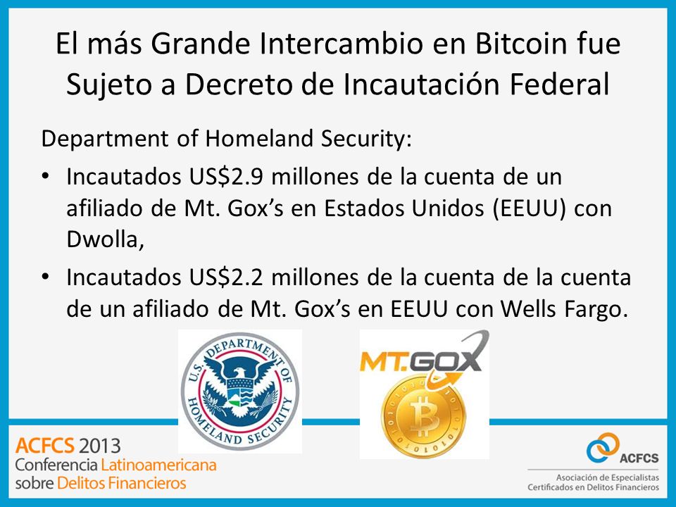 El más Grande Intercambio en Bitcoin fue Sujeto a Decreto de Incautación Federal