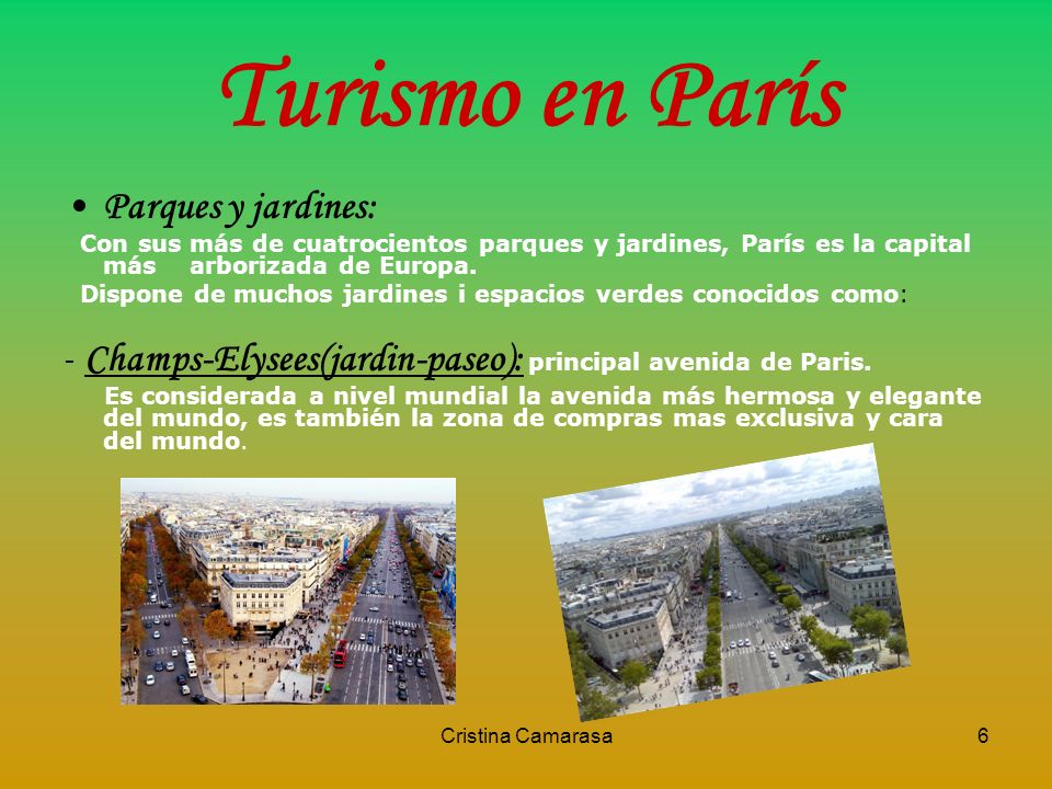 Turismo en París Parques y jardines: