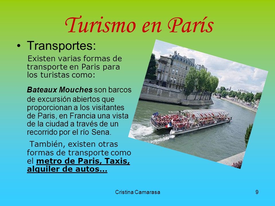Turismo en París Transportes: