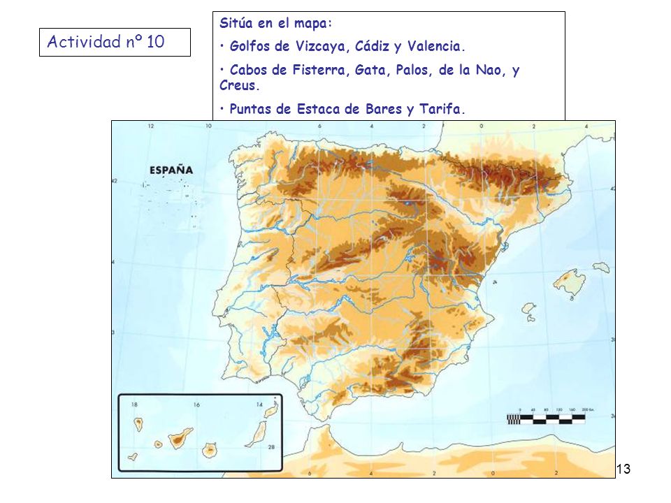 Actividad nº 10 Sitúa en el mapa: Golfos de Vizcaya, Cádiz y Valencia.