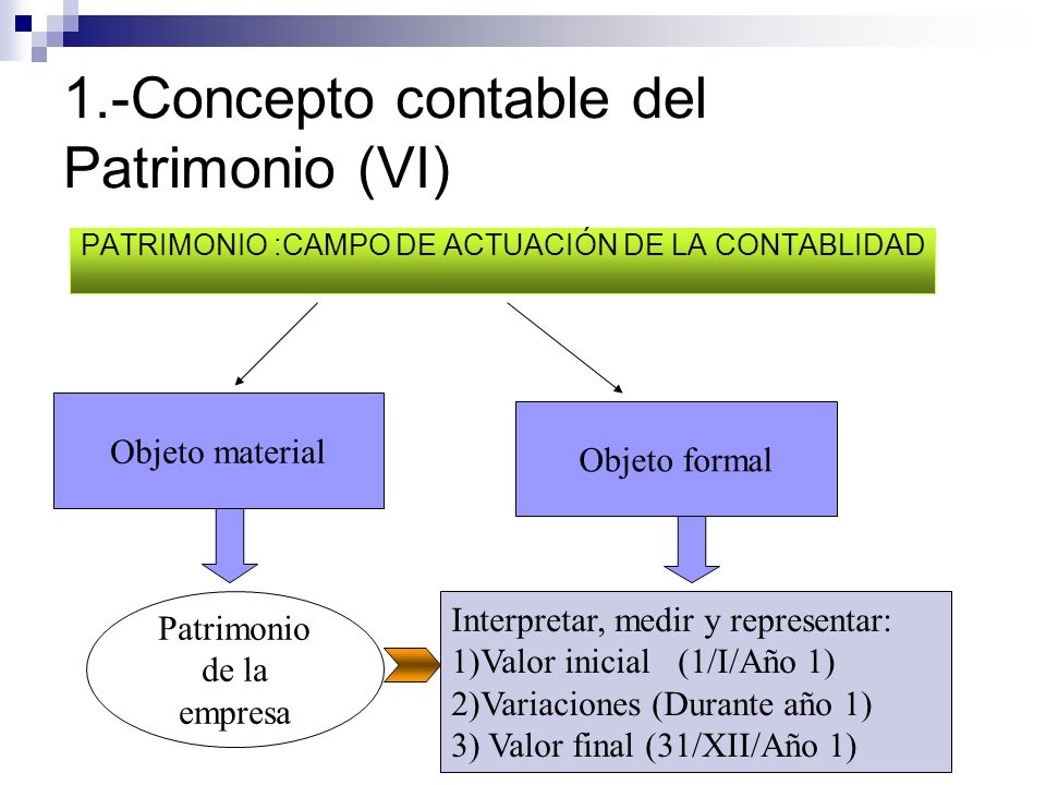 1.-Concepto contable del Patrimonio (VI)