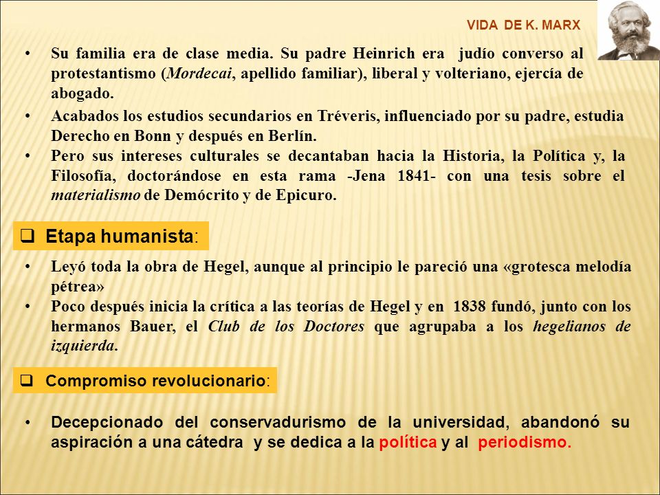 VIDA DE K. MARX