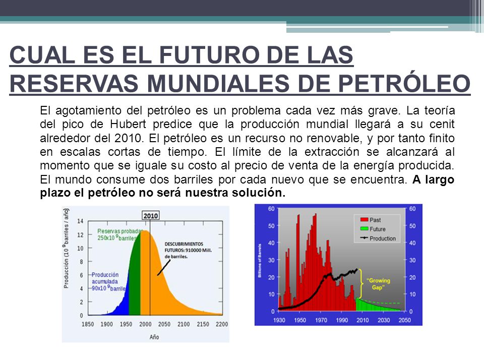 CUAL ES EL FUTURO DE LAS RESERVAS MUNDIALES DE PETRÓLEO